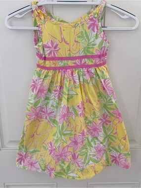 Lilly Pulitzer Dress 4T | Yellow Pink Elephant Floral